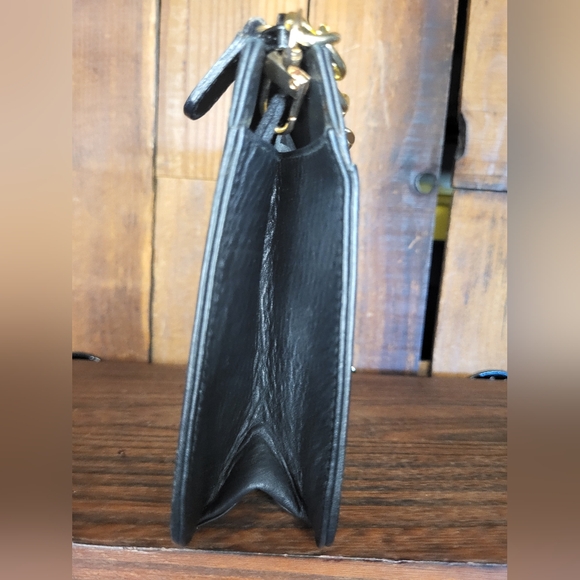 Gucci Bag Gucci Horseshoe Clutch 100% Authentic Black Leather Crossbody Bag - Picture 6 of 11